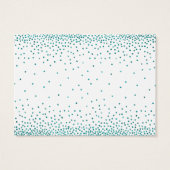 Blauwgroen Confetti Script - Hartelijk dank voor d Visitekaartjes (Achterkant)