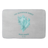 Blauwgroen container Shell Bath Mat (Voorkant)