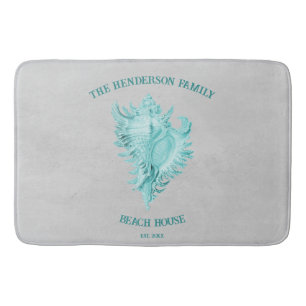 Blauwgroen container Shell Bath Mat