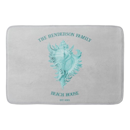Blauwgroen container Shell Bath Mat (Voorkant)