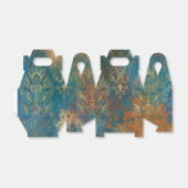 Blauwgroen Cooper Patina Bedankdoosjes (Uitgevouwen)