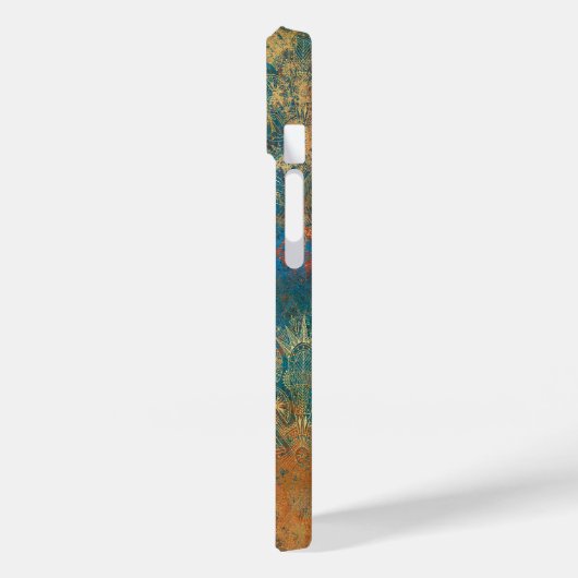 Blauwgroen Cooper Patina Case-Mate iPhone Case (Achterkant / Links)