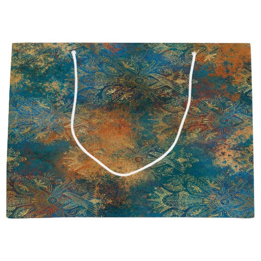 Blauwgroen Cooper Patina Groot Cadeauzakje (Voorkant)