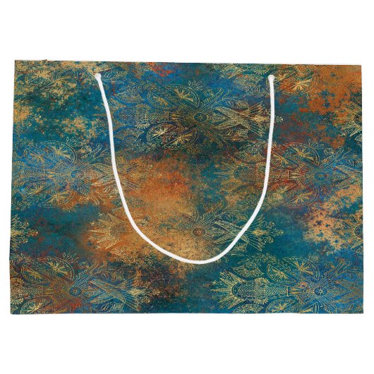 Blauwgroen Cooper Patina Groot Cadeauzakje (Achterkant)