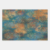 Blauwgroen Cooper Patina Inpakpapier Vel (Voorkant)