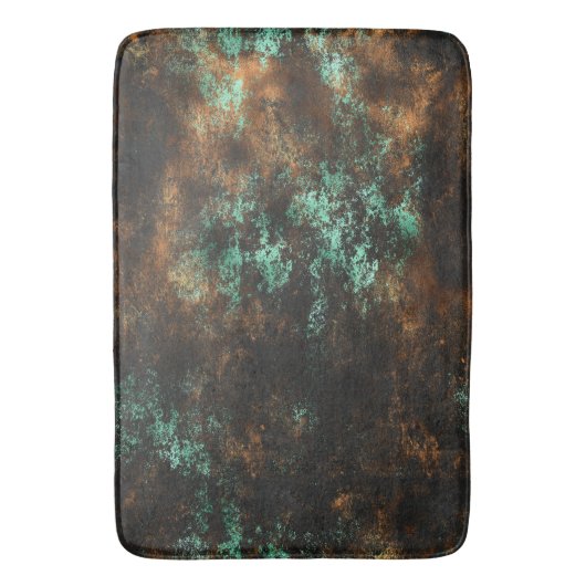 Blauwgroen Cooper Patina Metallic Badmat (Voorkant Verticaal)