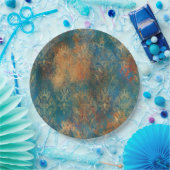 Blauwgroen Cooper Patina Napkins Papieren Bordje (Feest)