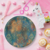 Blauwgroen Cooper Patina Napkins Papieren Bordje (Feest)