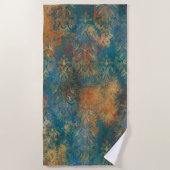 Blauwgroen Cooper Patina Strandlaken (Voorkant)