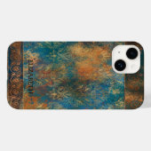 Blauwgroen Cooper Patina Turquoise Case-Mate iPhone Case (Achterkant (horizontaal))