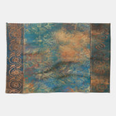 Blauwgroen Cooper Patina Turquoise Theedoek (Horizontaal)