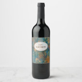 Blauwgroen Cooper Patina Wijn Etiket (Voorkant)