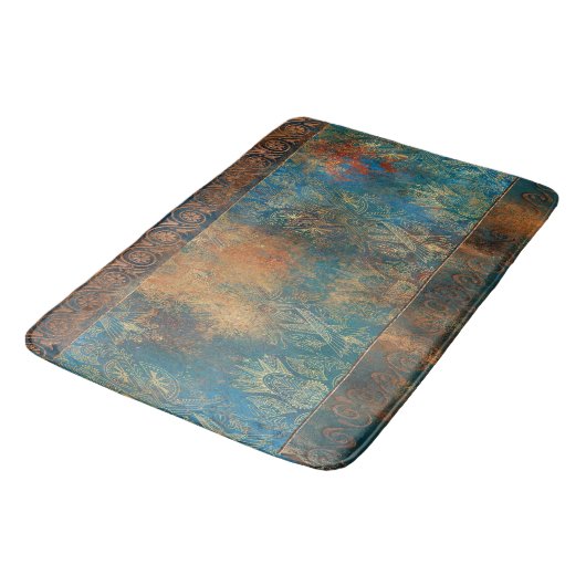 Blauwgroen Cooper Turquoise Patina Badmat (Gekanteld)