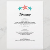 Blauwgroen Coral Mexico Wedding Welcome Letter (Achterkant)