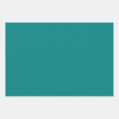 Blauwgroen Coral Polka Dot Gift Wrapping Paper (Voorkant 3)