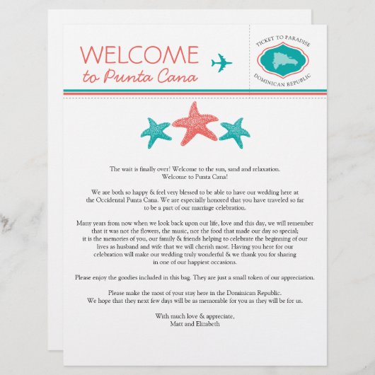 Blauwgroen Coral Starfish Dominicaanse Republiek W (Voorkant / Achterkant)