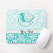 Blauwgroen cordion muismat (Met muis)