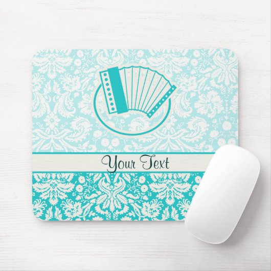 Blauwgroen cordion muismat (Met muis)