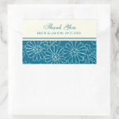 Blauwgroen Cream Hartelijk dank voor uw bruiloft v Rechthoekige Sticker (Tas)