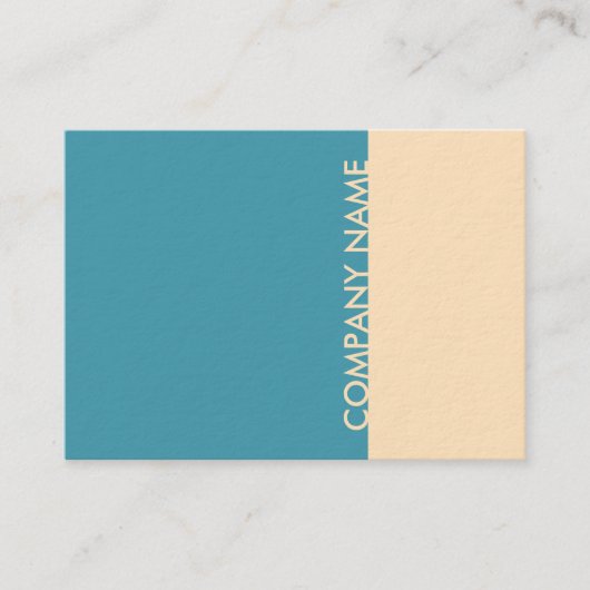 Blauwgroen Cream Modern Visitekaartje (Voorkant)