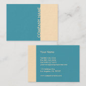 Blauwgroen Cream Modern Visitekaartje (Voorkant / Achterkant)
