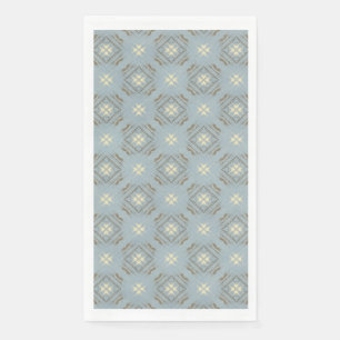 Blauwgroen, crème en schitterend toetsenbord met b servet