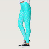 Blauwgroen Cross Thatch Leggings (Links)