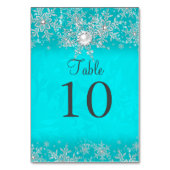 Blauwgroen Crystal Pearl Sneeuwvlok Tafelnummer Ka (Achterkant)