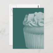 Blauwgroen Cupcake-briefkaart Briefkaart (Voorkant / Achterkant)