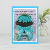 Blauwgroen Cupcake-uitnodiging Kaart (Staand voorkant)