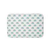 Blauwgroen Cute Elephant Patroon Badmat (Voorkant)
