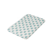Blauwgroen Cute Elephant Patroon Badmat (Gekanteld)