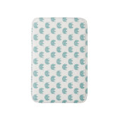Blauwgroen Cute Elephant Patroon Badmat (Voorkant Verticaal)