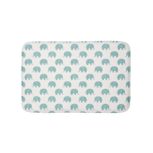 Blauwgroen Cute Elephant Patroon Badmat