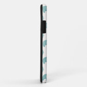 Blauwgroen Cute Elephant Patroon Case-Mate iPhone Case (Achterkant/rechts)
