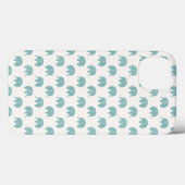 Blauwgroen Cute Elephant Patroon Case-Mate iPhone Case (Achterkant (horizontaal))