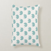 Blauwgroen Cute Elephant Patroon Decoratief Kussen (Voorkant(Verticaal))