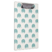 Blauwgroen Cute Elephant Patroon Klembord (Rechts)