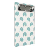 Blauwgroen Cute Elephant Patroon Mini Klembord (Schuin)