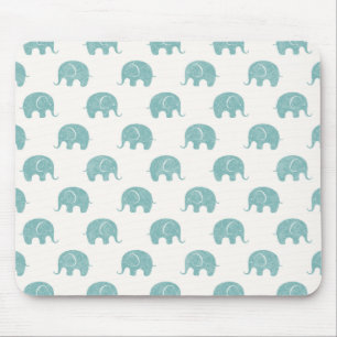 Blauwgroen Cute Elephant Patroon Muismat