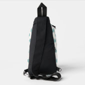 Blauwgroen Cute Elephant Patroon Sling Bag (Achterkant)
