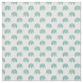 Blauwgroen Cute Elephant Patroon Stof (Swatch)