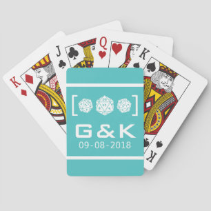 Blauwgroen D20-speelkaarten voor dijwedstrijden Pokerkaarten