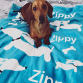 Blauwgroen Dachshund Custom Deken voor Wiener Dogs