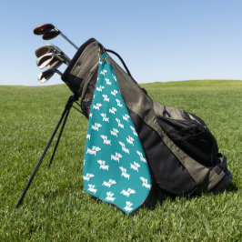 Blauwgroen Dachshund Moeder Golfer Gift Golfhanddoek