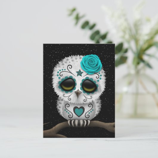 Blauwgroen dag van de dode suikerriet briefkaart (Staand voorkant)