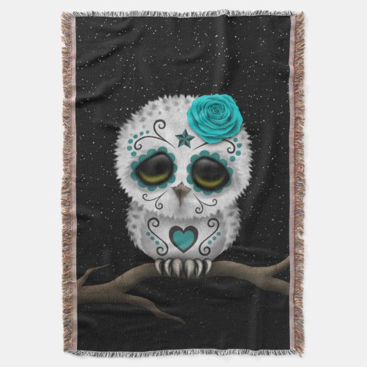 Blauwgroen dag van de dode suikerriet deken (Voorkant Verticaal)