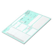 Blauwgroen | Dagelijkse planner | 5 en 1 Food Jour Notitieblok (Schuin)