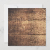 Blauwgroen Daisy Rustic Wood Wedding Invitations Kaart (Achterkant)