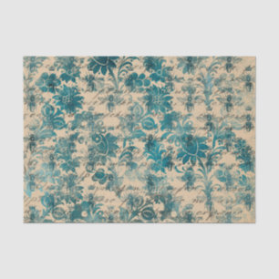 Blauwgroen Damask Bee Tissuepapier